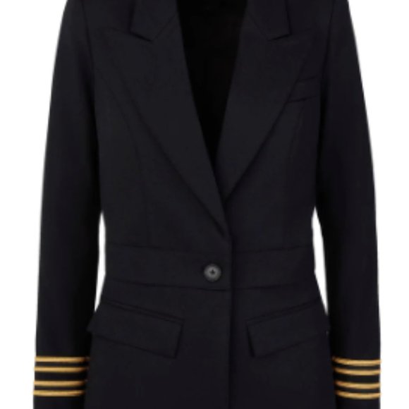 Smythe Hybrid Military Blazer, Size 12, Black - Picture 2 of 8